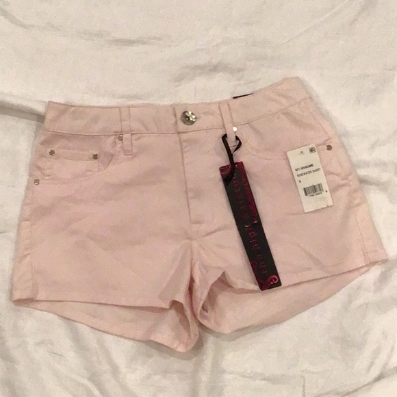 NWT Dollhouse High Waisted Pink Shorts Size 5 - Picture 1 of 5